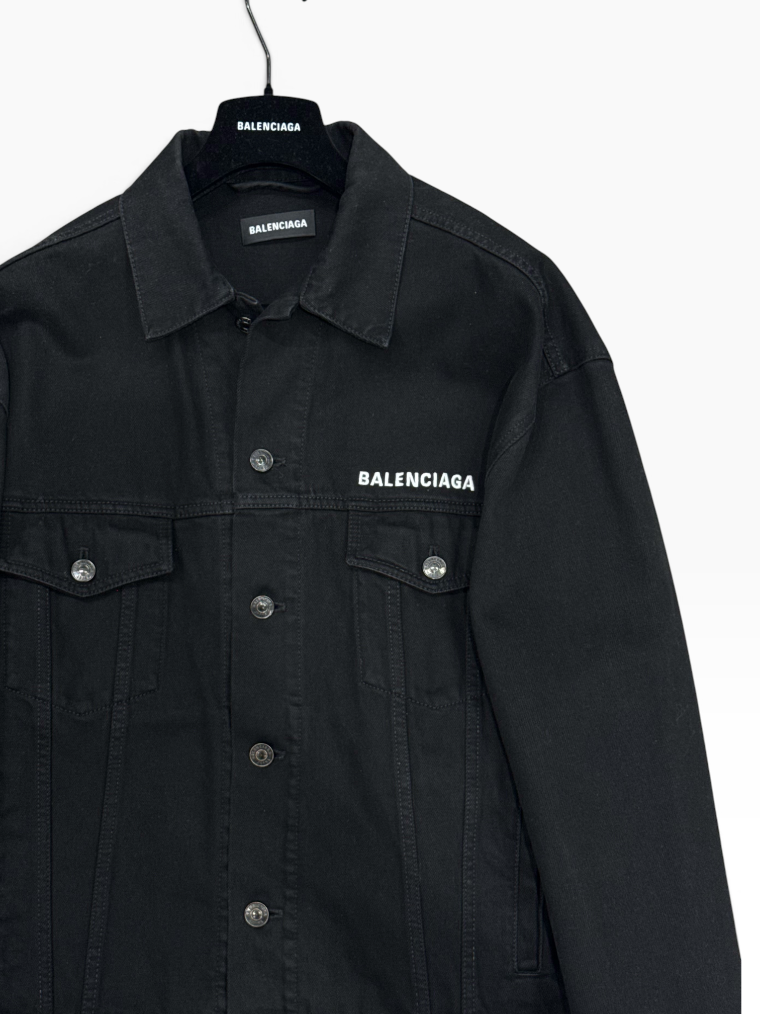 Balenciaga - Veste Denim Oversized Noir