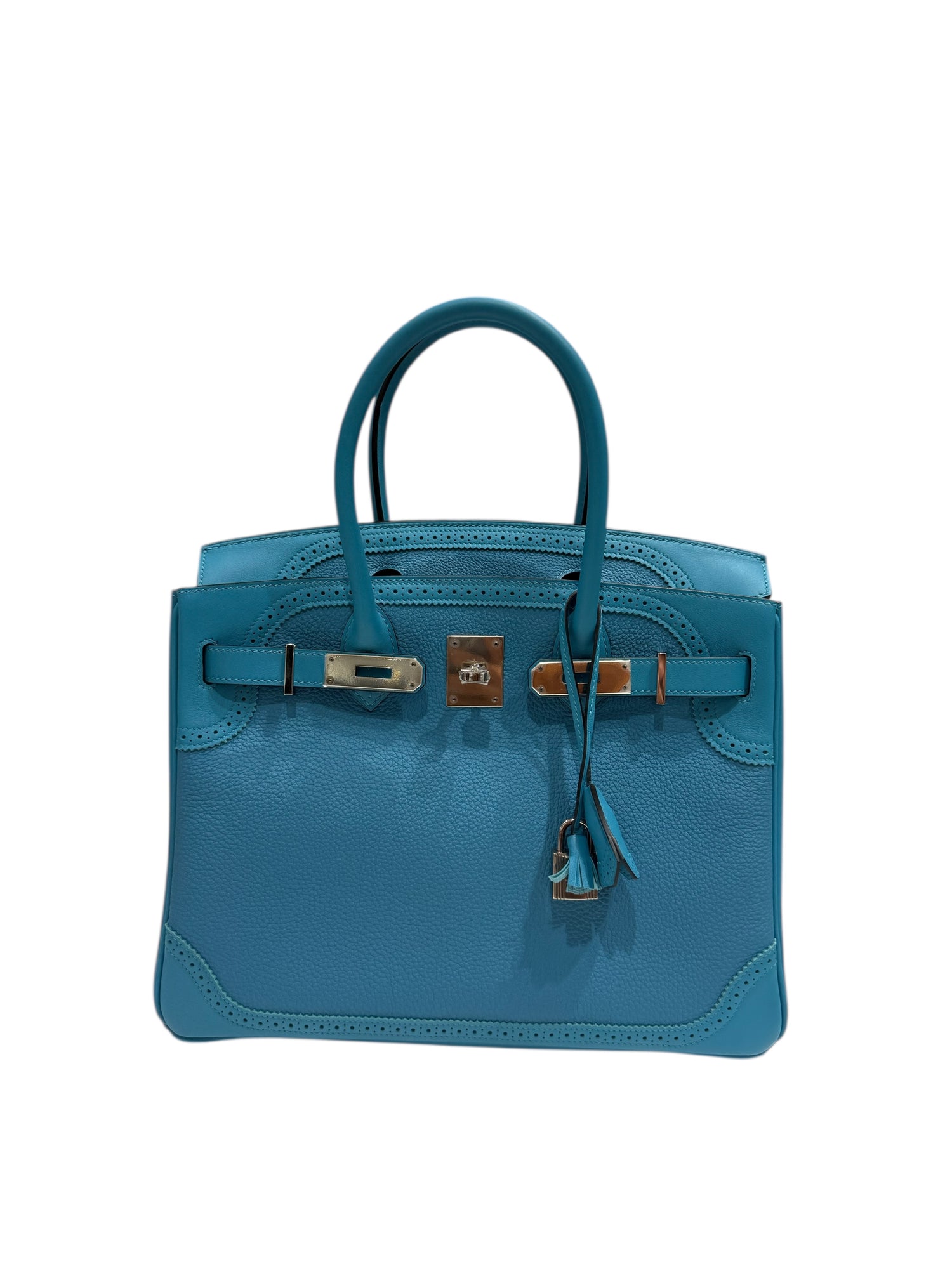 Hermès - Birkin 30 Ghilli togo/swift Turquoise PHW