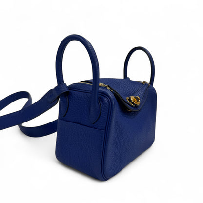 Hermès - Mini Lindy bleu royale