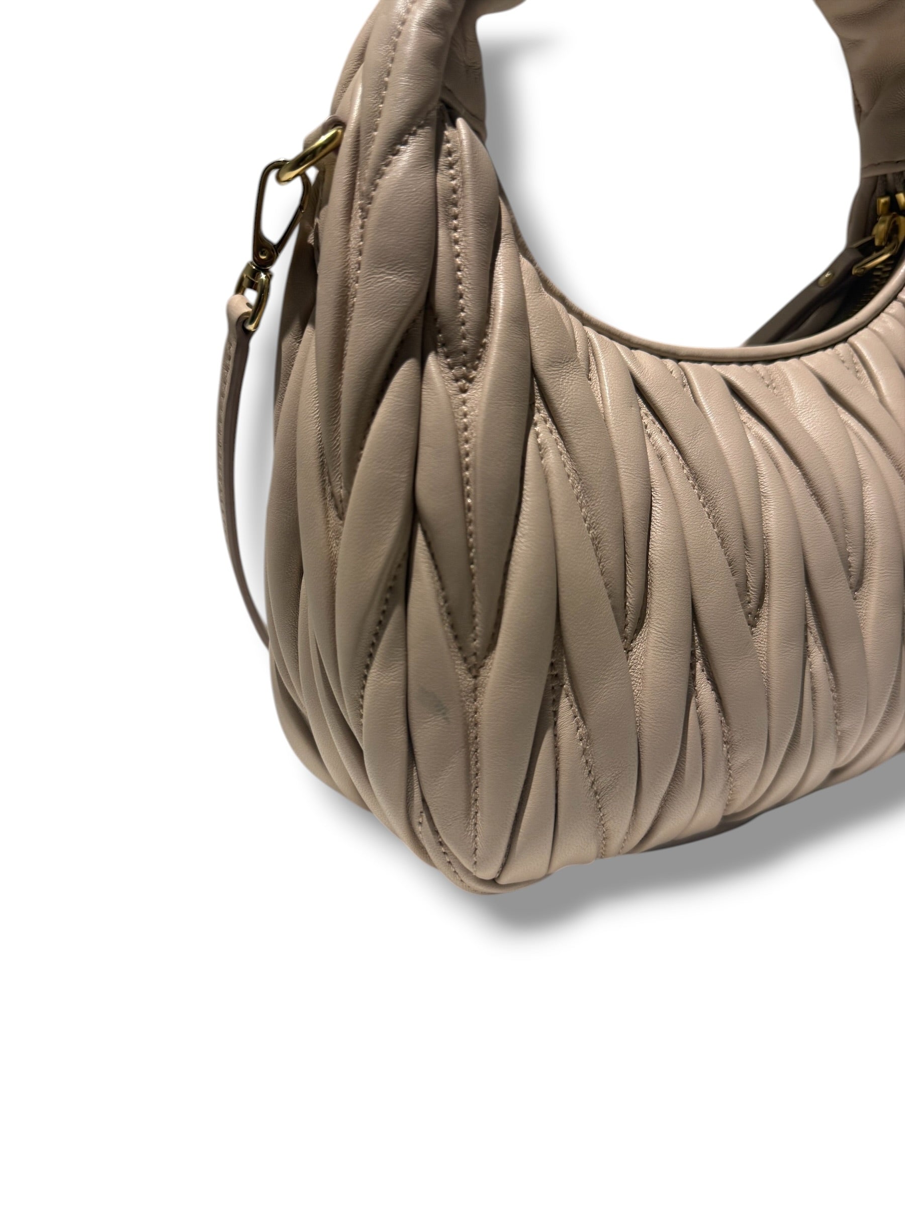Miu Miu - Sac Wander nude nappa matelassé