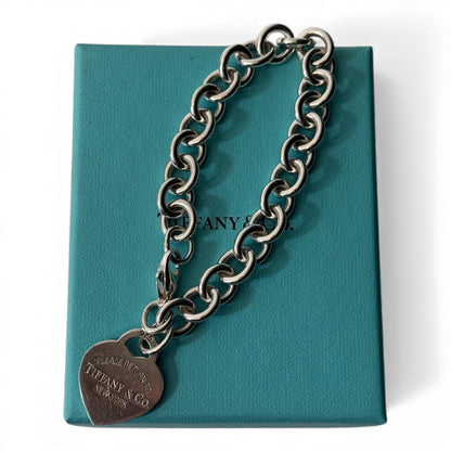 Tiffany &amp; Co - Bracelet charm plaque cœur
