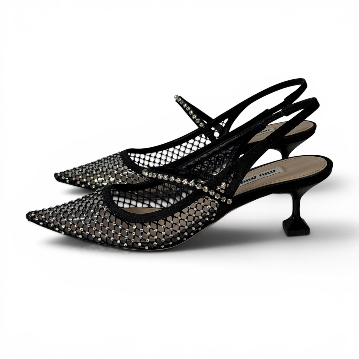 Miu Miu - Slingback à strass T.37