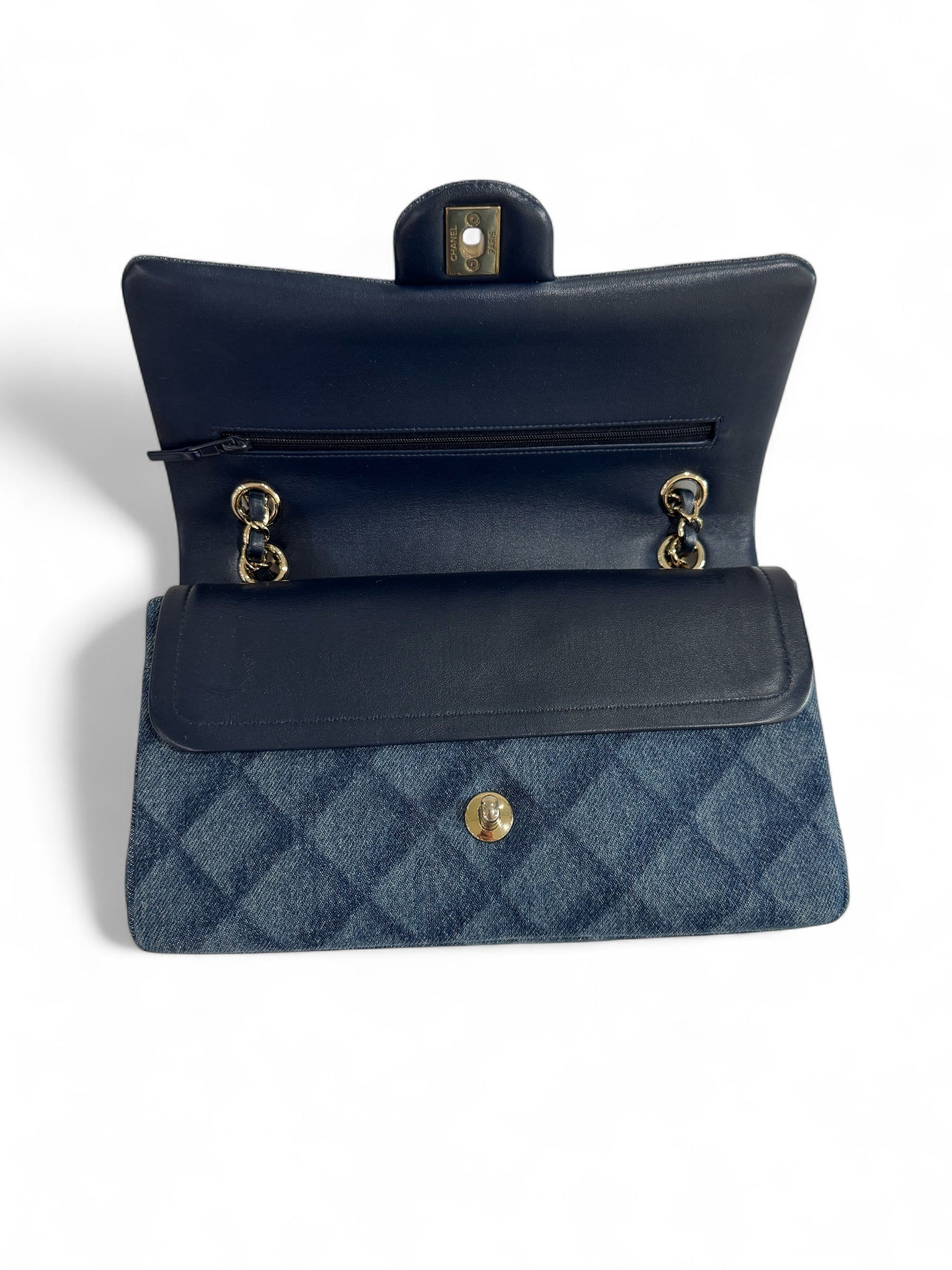 Chanel - Sac classique 25cm double flap denim