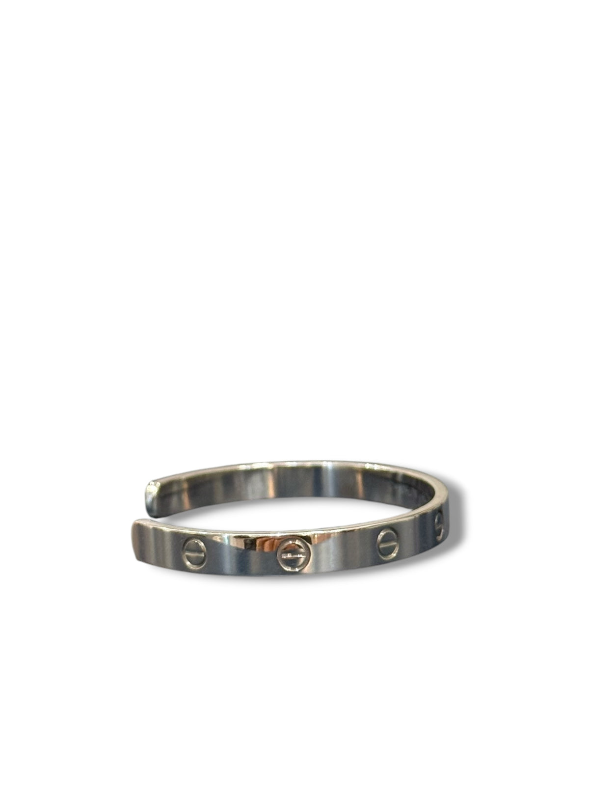 Cartier – Love Halb-Armreif mit 1 Diamanten, Weißgold, Gr. 18