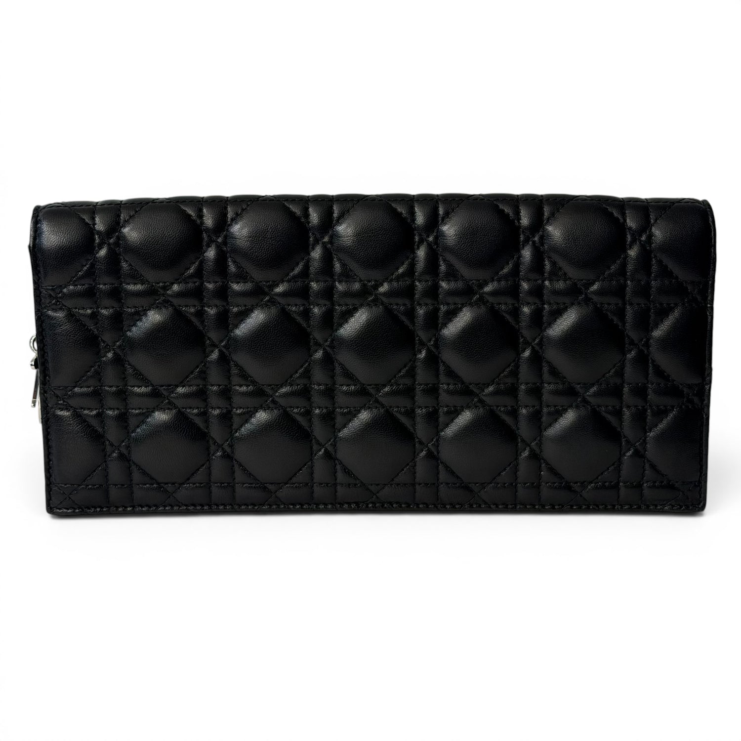 Dior - Pochette Lady Dior en cuir cannage noir