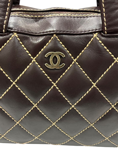 Sac Chanel -  Cuir Marron Wild Stitch | Les Folies d’Eugénie