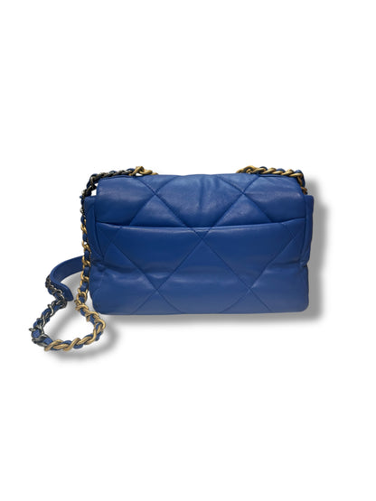 Chanel - Sac 19 small bleu électrique