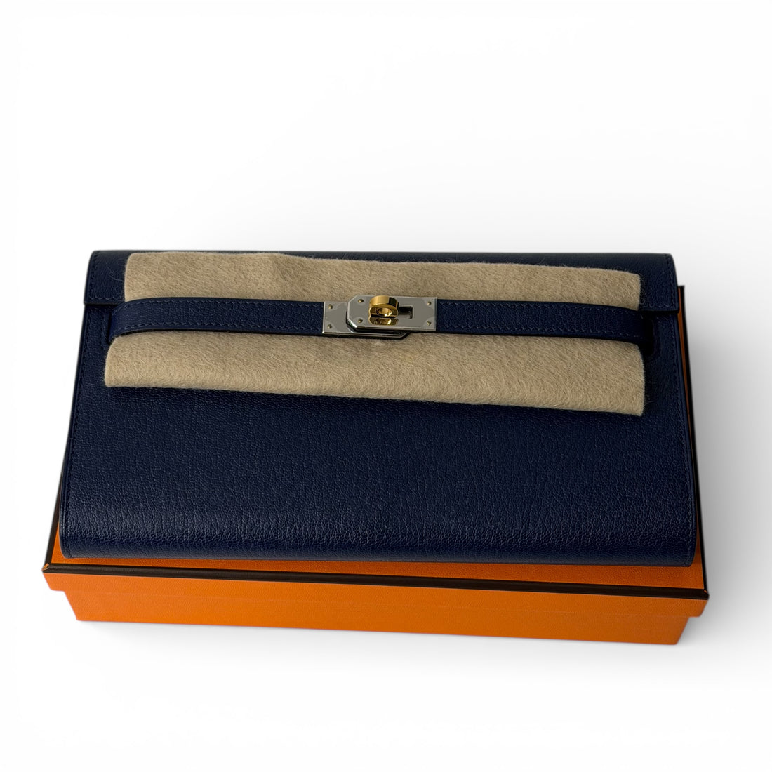 Hermès - Sac pochette Kelly To Go bleu