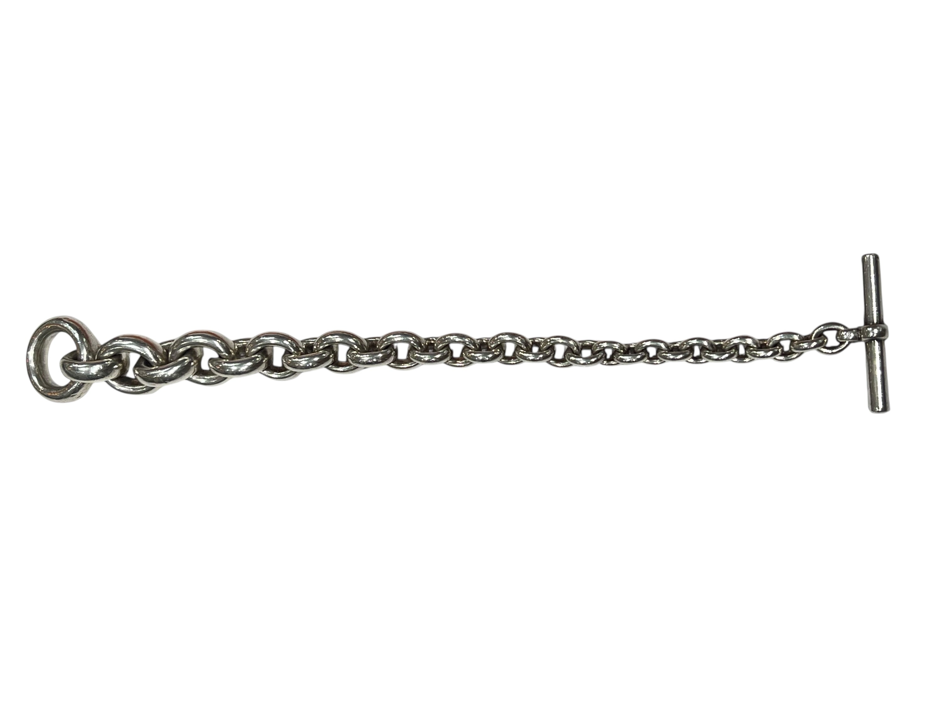 Hermès - bracelet crescendo argent massif