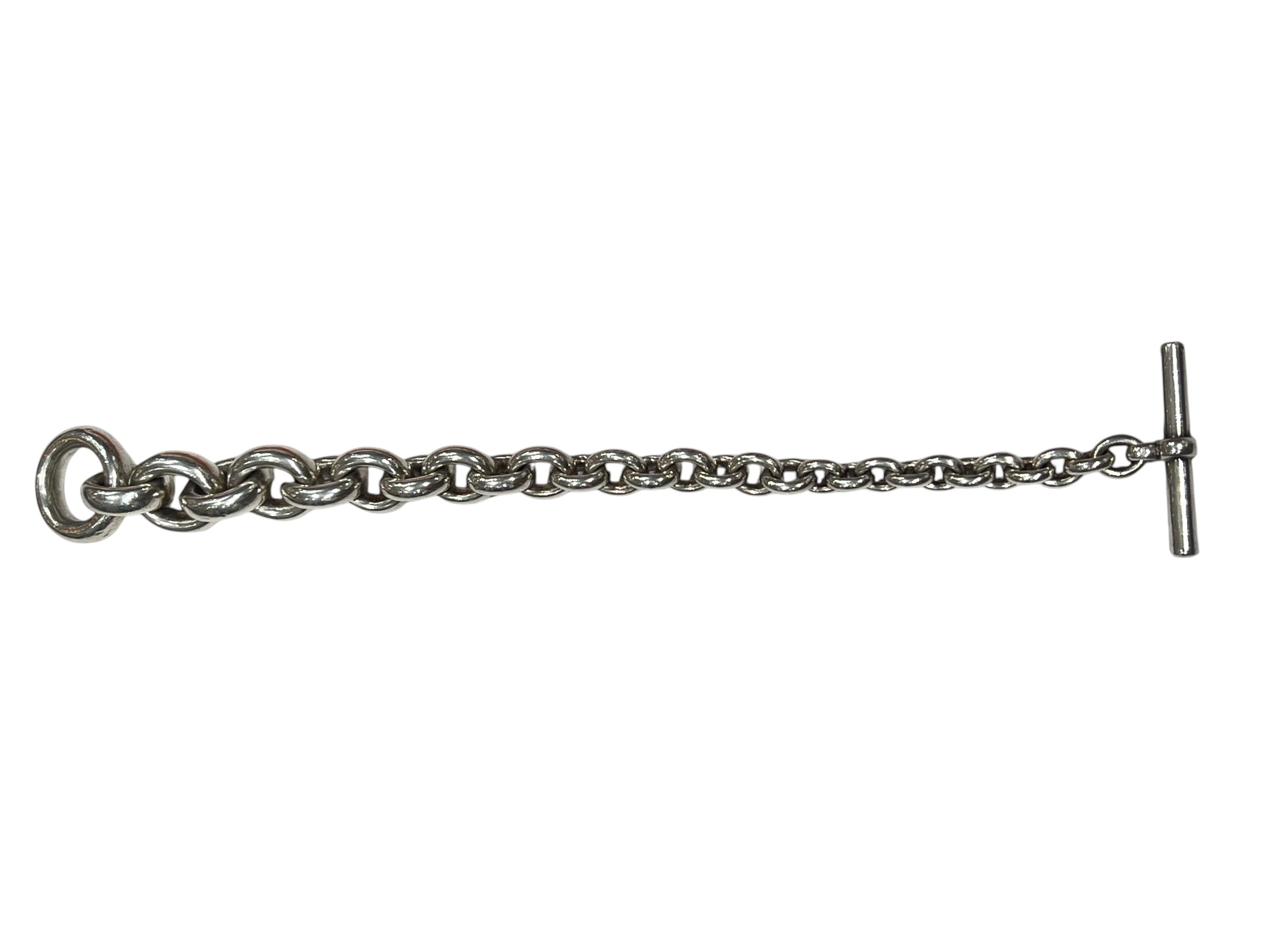 Hermès - bracelet crescendo argent massif