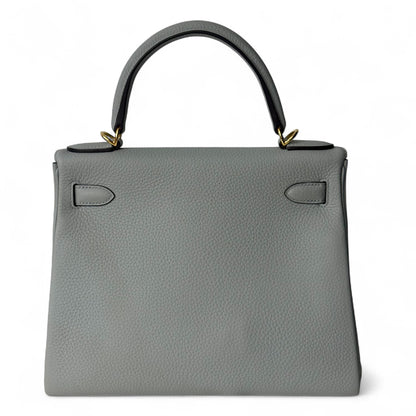 Hermès - Sac Kelly 28 Bleu Glacier