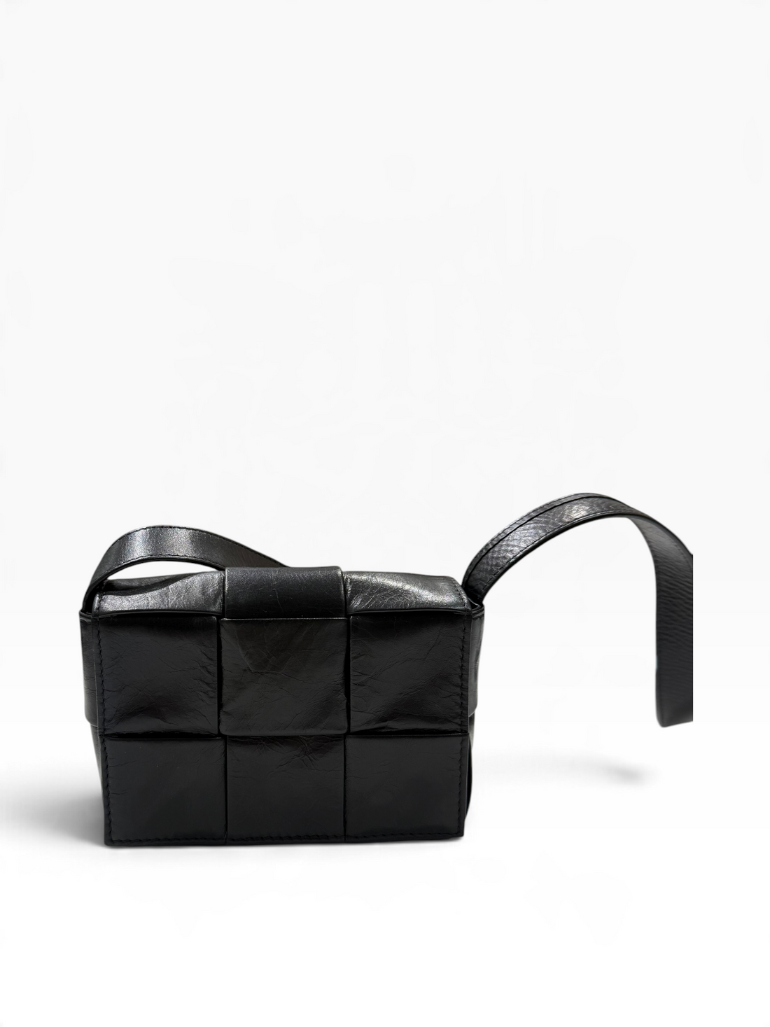 Bottega Veneta - Sac cassette mini cuir noir