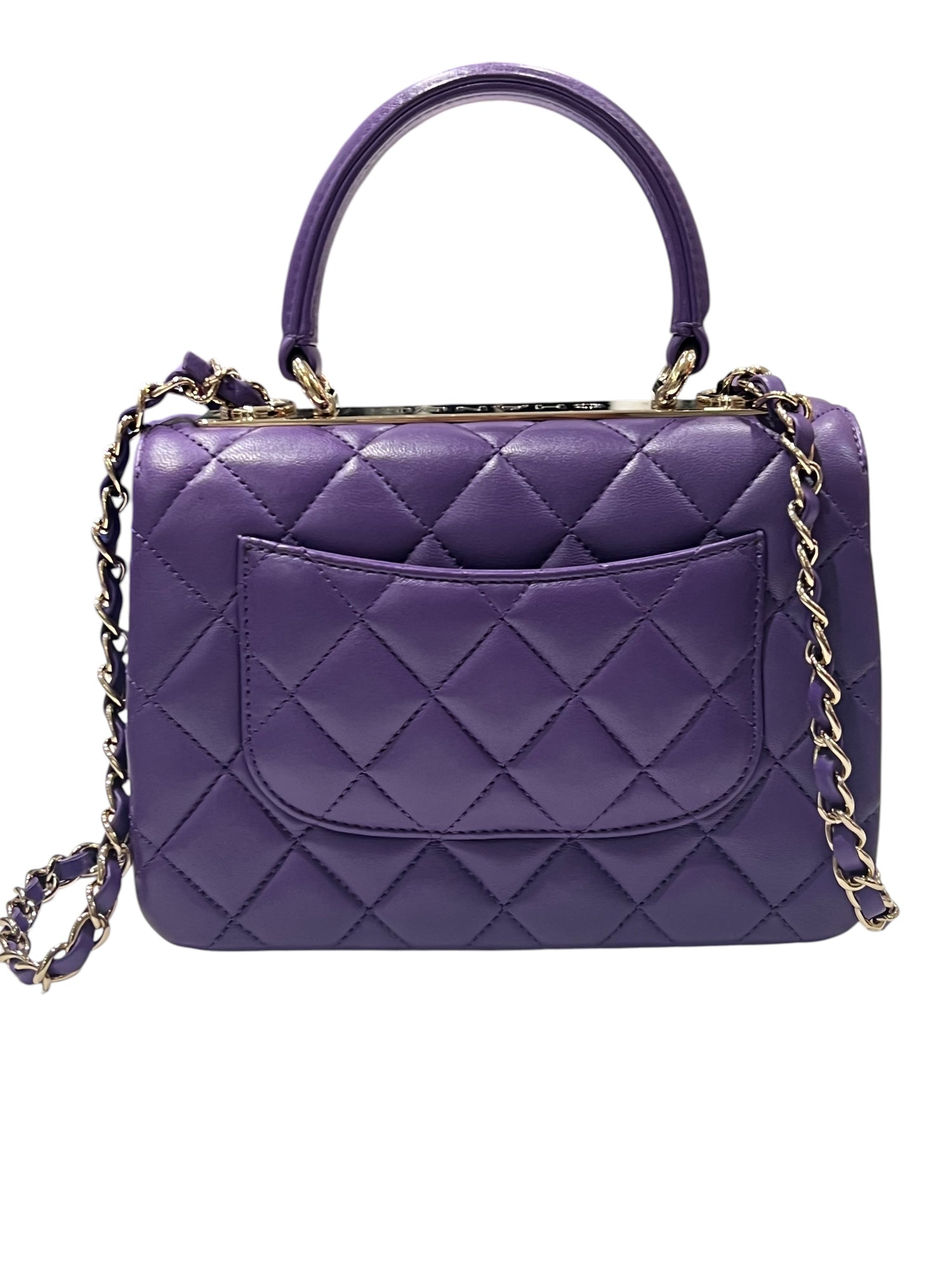 Chanel - sac mini trendy cuir violet