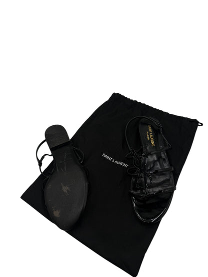 Saint Laurent - Sandales YSL vernis noir