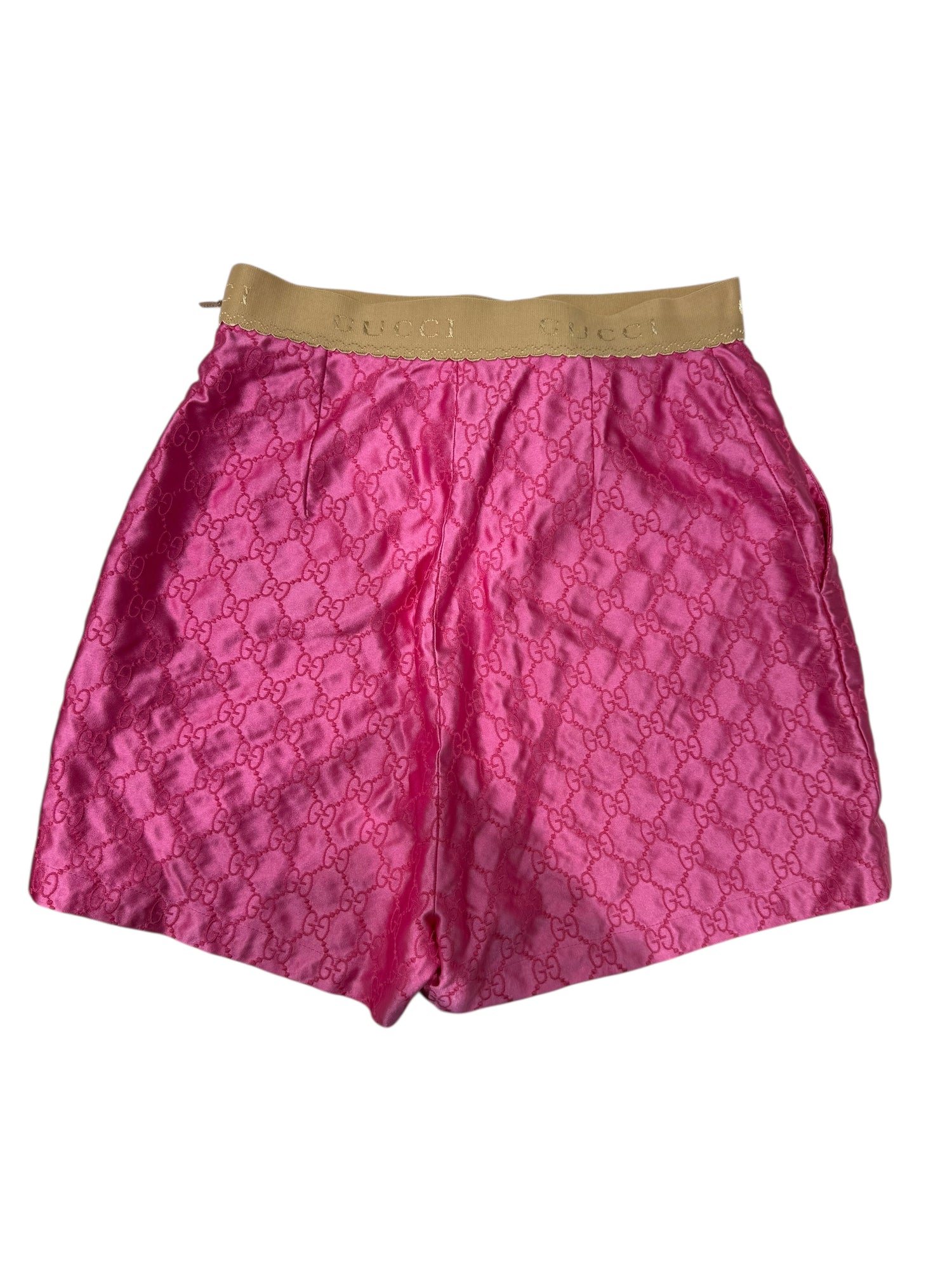 Gucci - Short rose brodé T38