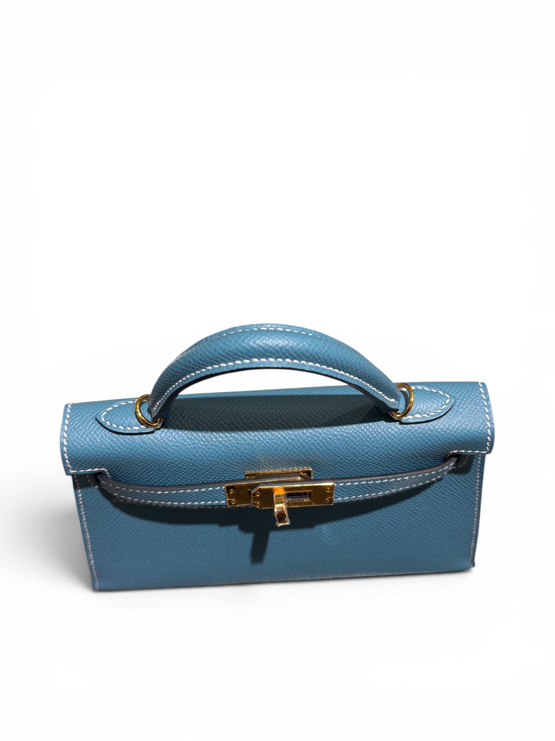 Hermès - Sac Mini Kelly Bleu Jeans