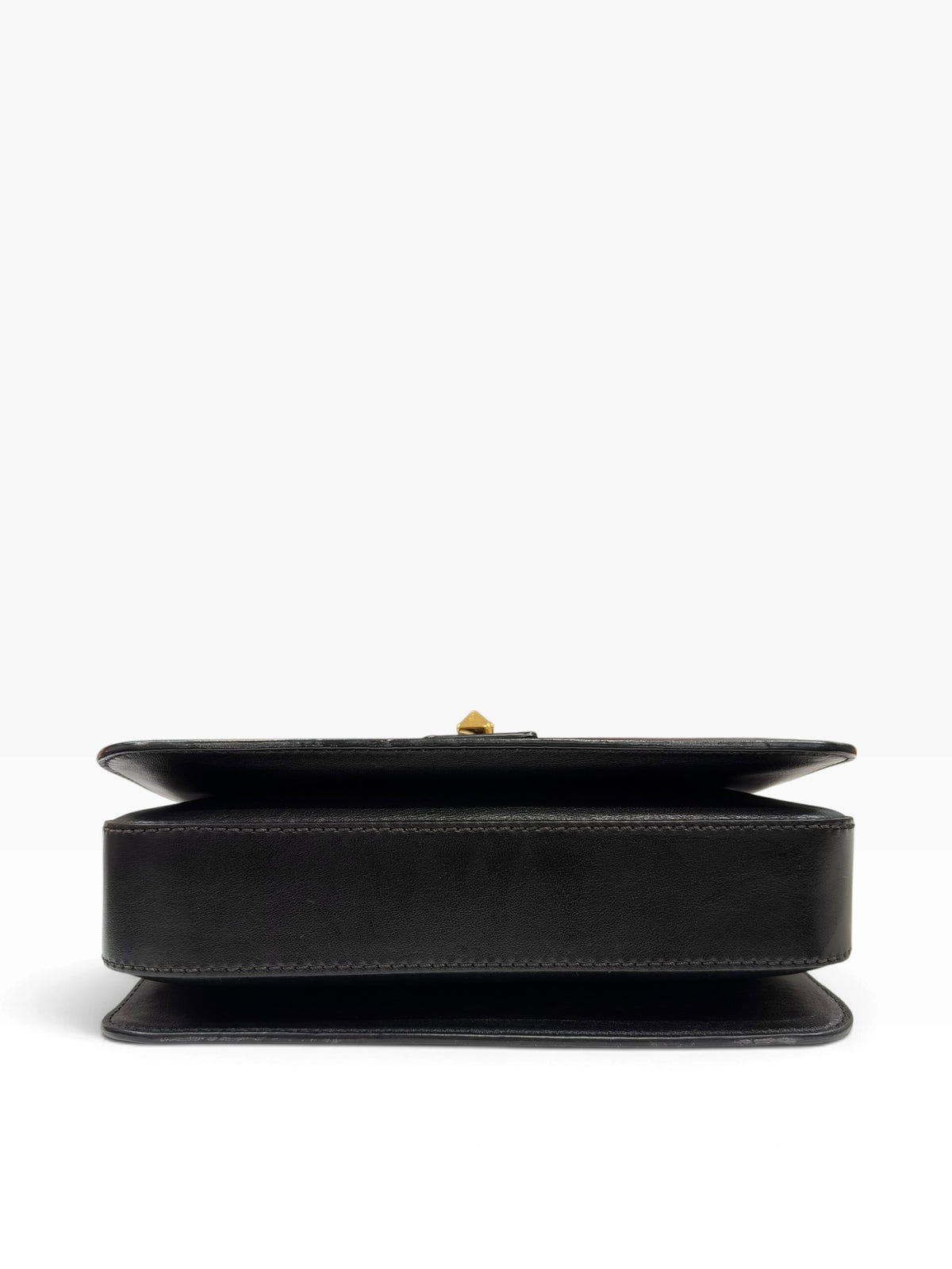 Valentino - Sac B-Rockstud Flap en cuir de veau noir