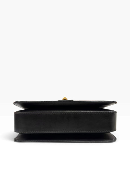 Valentino - Sac B-Rockstud Flap en cuir de veau noir
