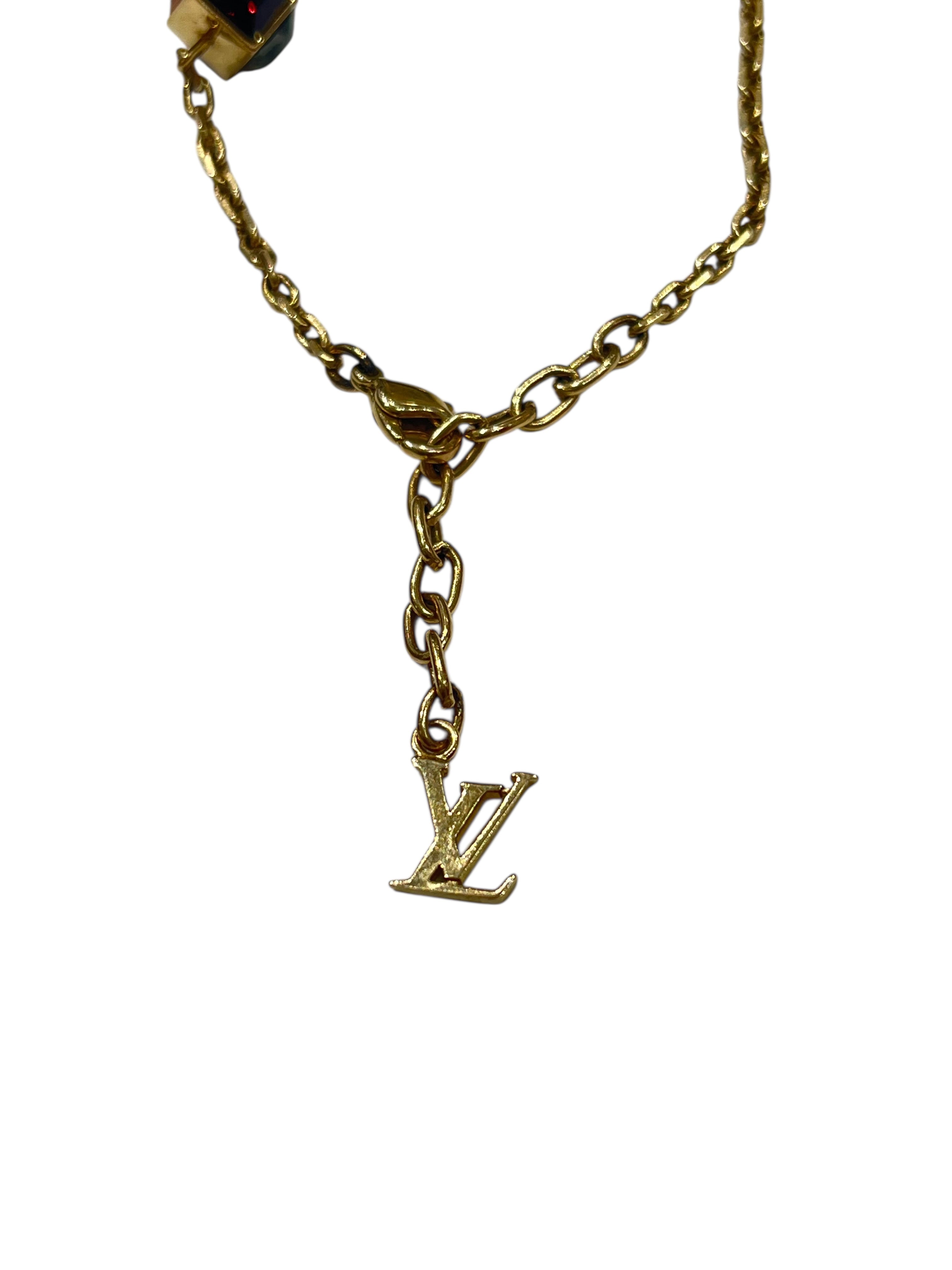 Louis Vuitton - bracelet Gamble en cristal d’or doré