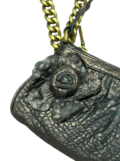 Dolce gabbana - sac pochette cuir bronze