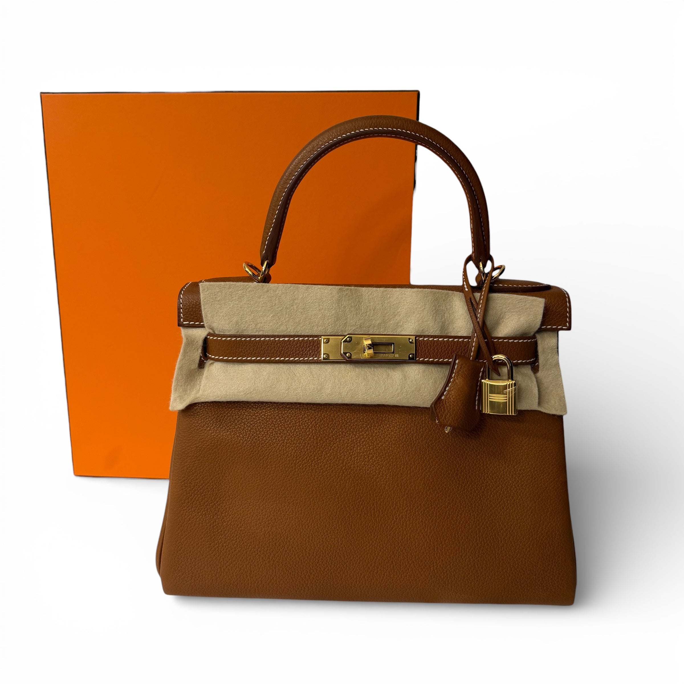Hermès - Sac Kelly 28 Fauve | Les Folies d’Eugénie