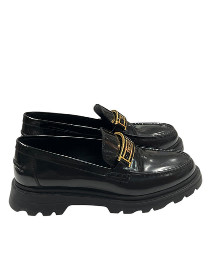 Dior - mocassins code cuir noir T 38,5