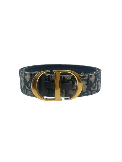 Dior - ceinture oblique bleu boucle dorée T75