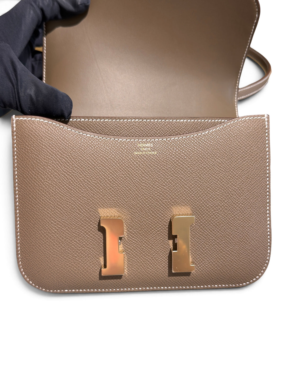 Hermès – Constance 18 Tasche, Étoupe