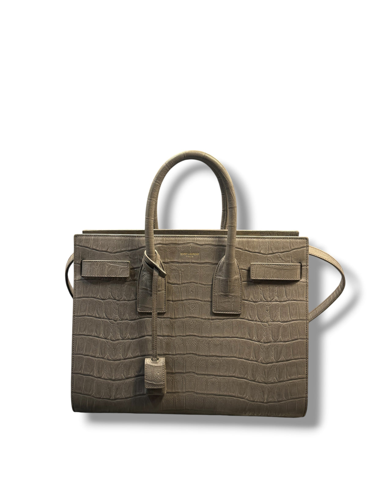 Saint Laurent - Sac De Jour Medium embossée croco gris