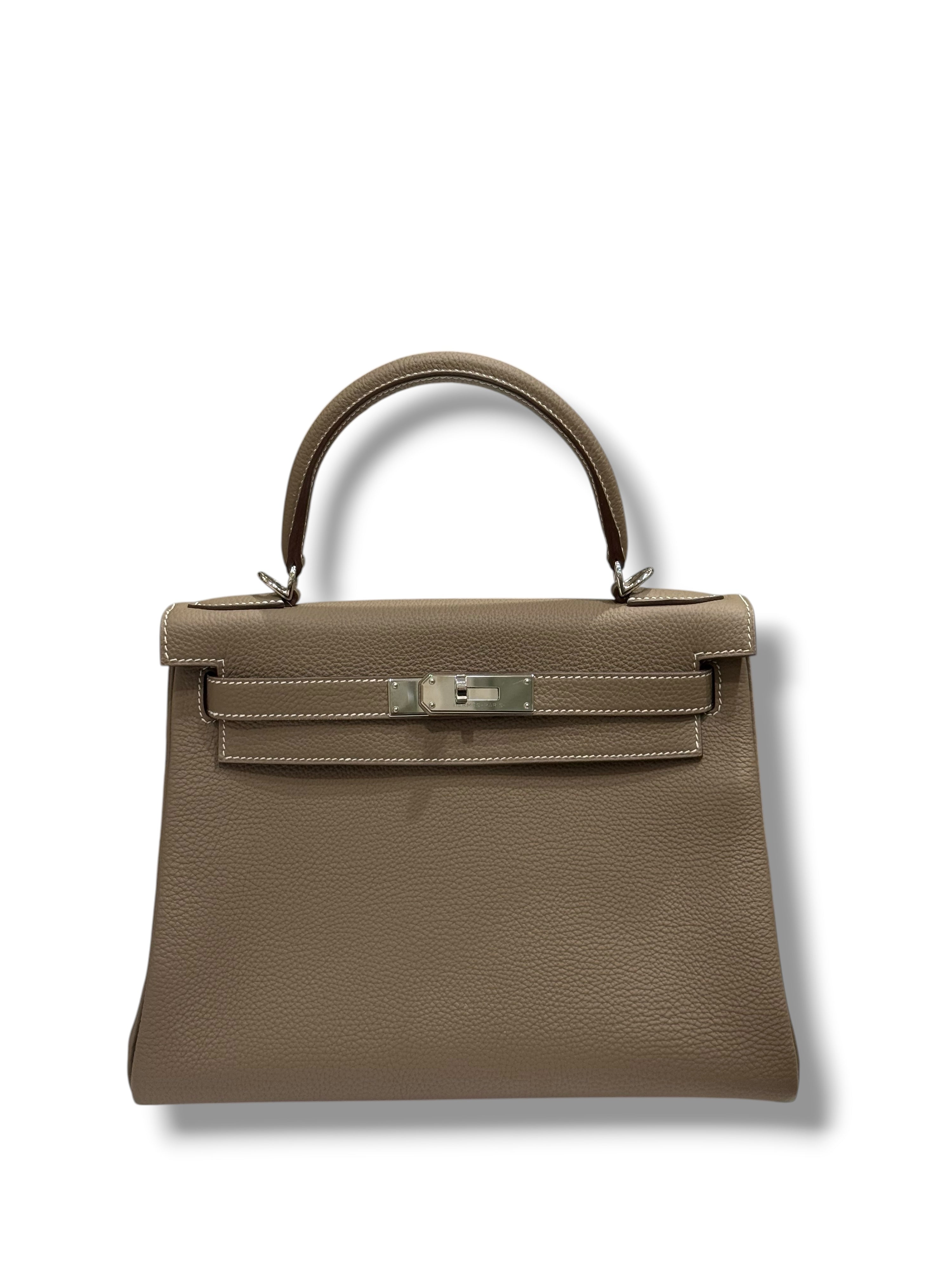 Hermès - Sac Kelly II 28 Etoupe PHW