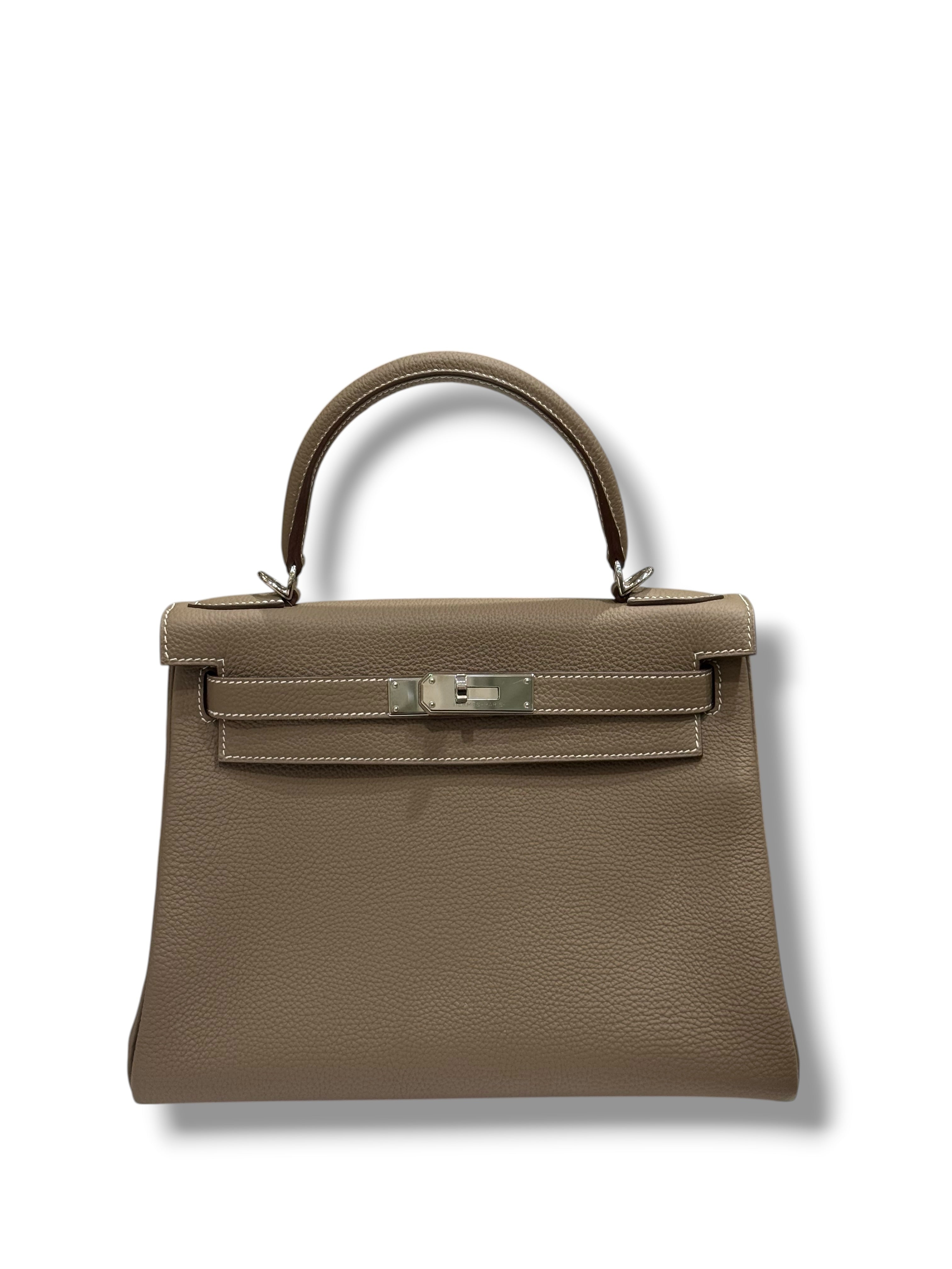 Hermès - Sac Kelly II 28 Etoupe PHW
