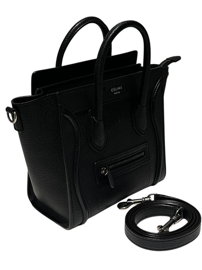 Celine - sac luggage cuir noir PM