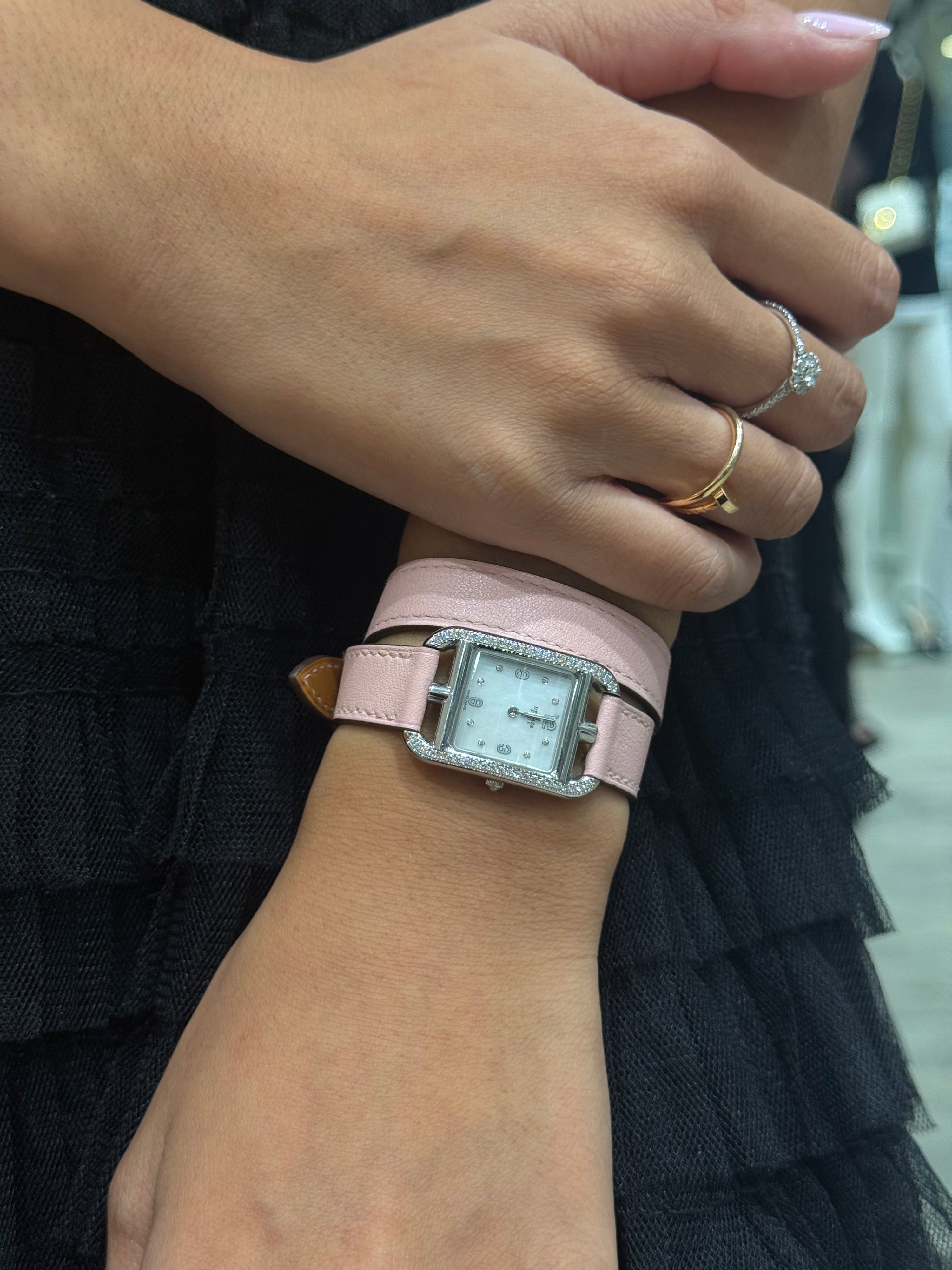Hermès -Montre Cape Code 27mm full diamants
