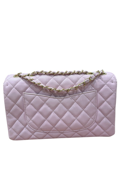 Chanel - Sac classique en cuir lilas et finitions or vieilli