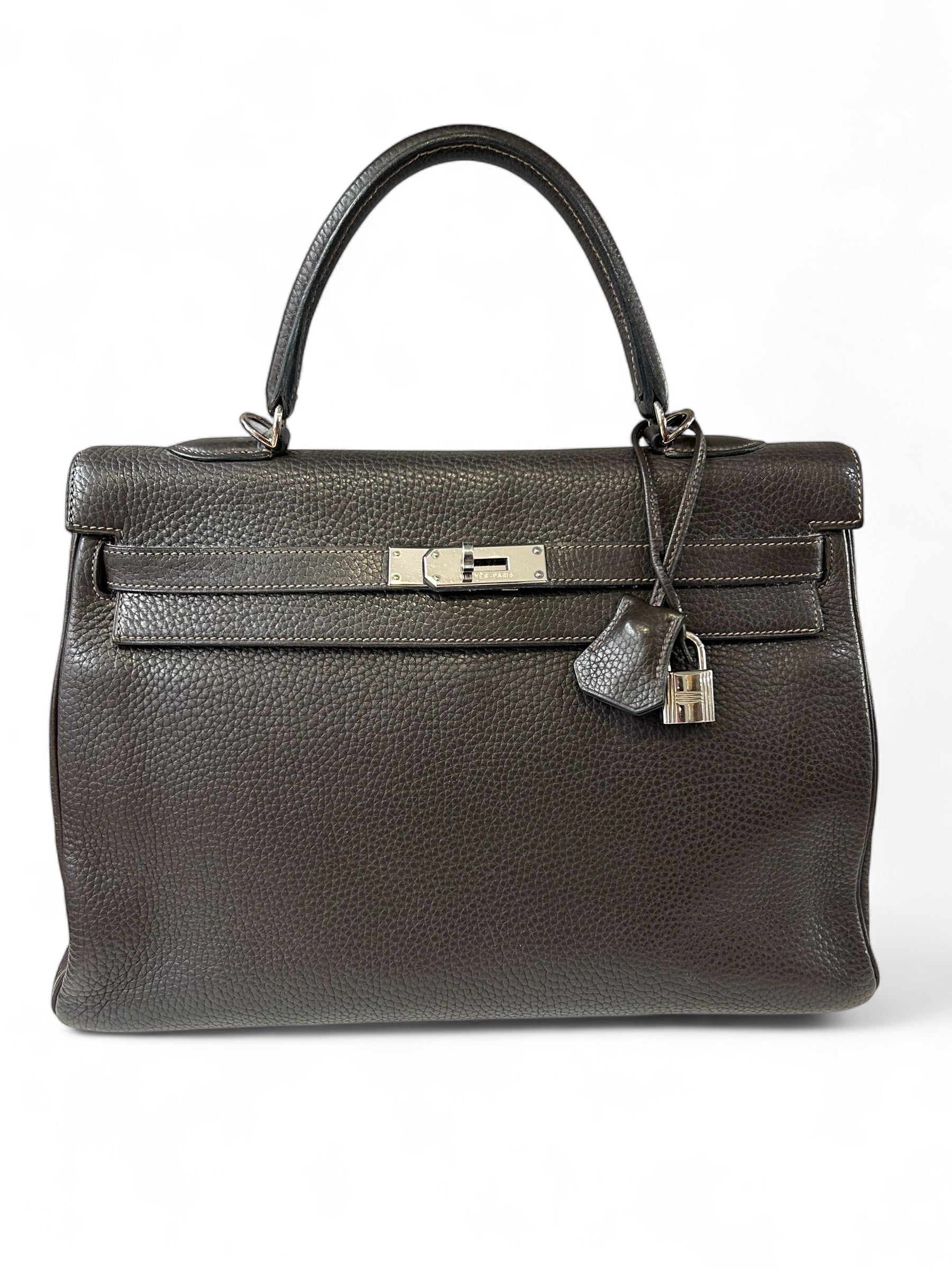Hermès - Borsa Kelly 35 Grigio Elefante