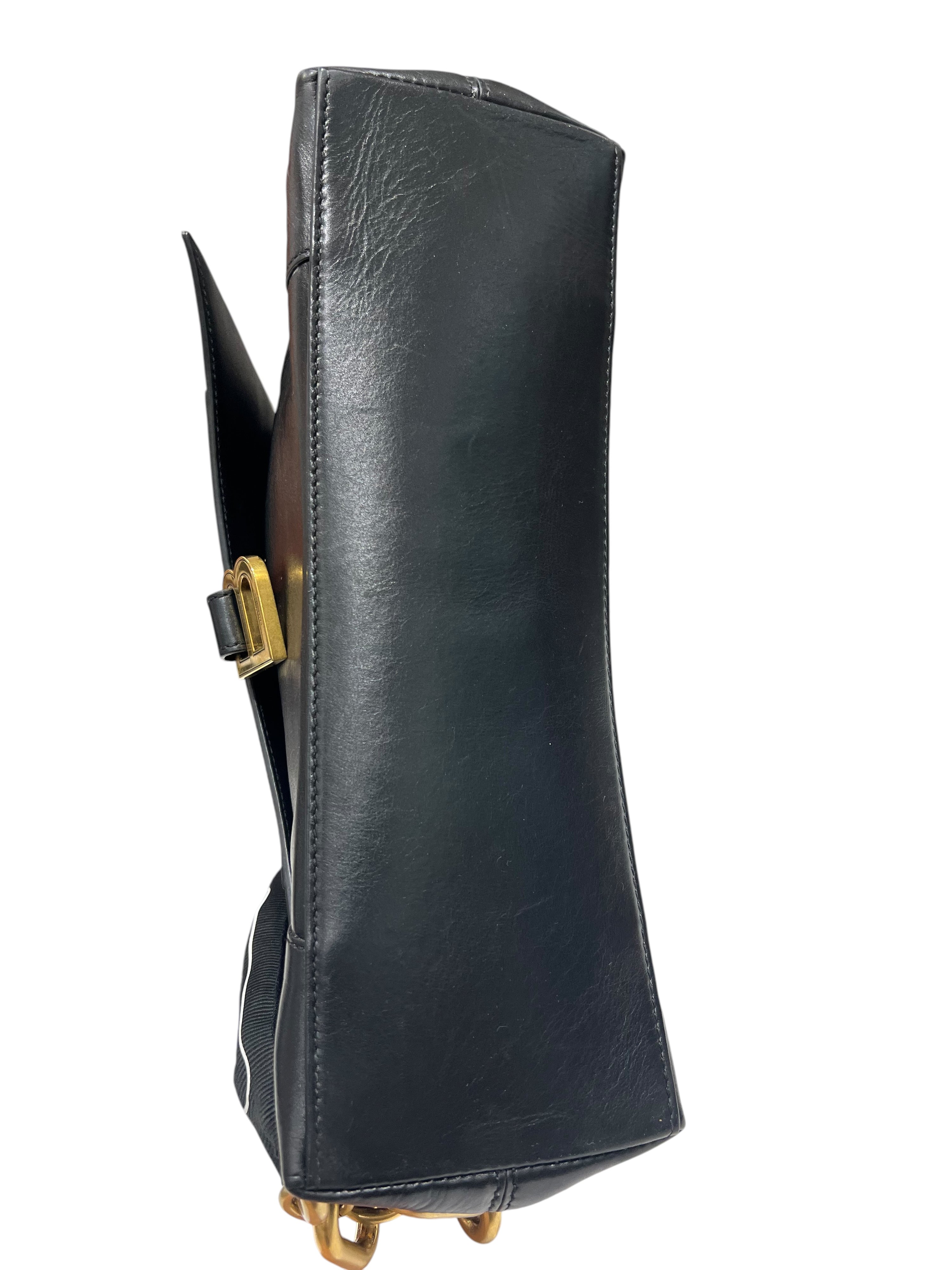 Balenciaga : downtown cuir noir