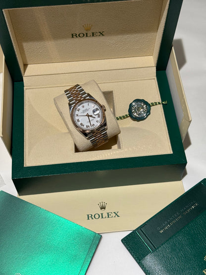 Rolex - Datejust 36mm Cannelée Or rose et jubilee