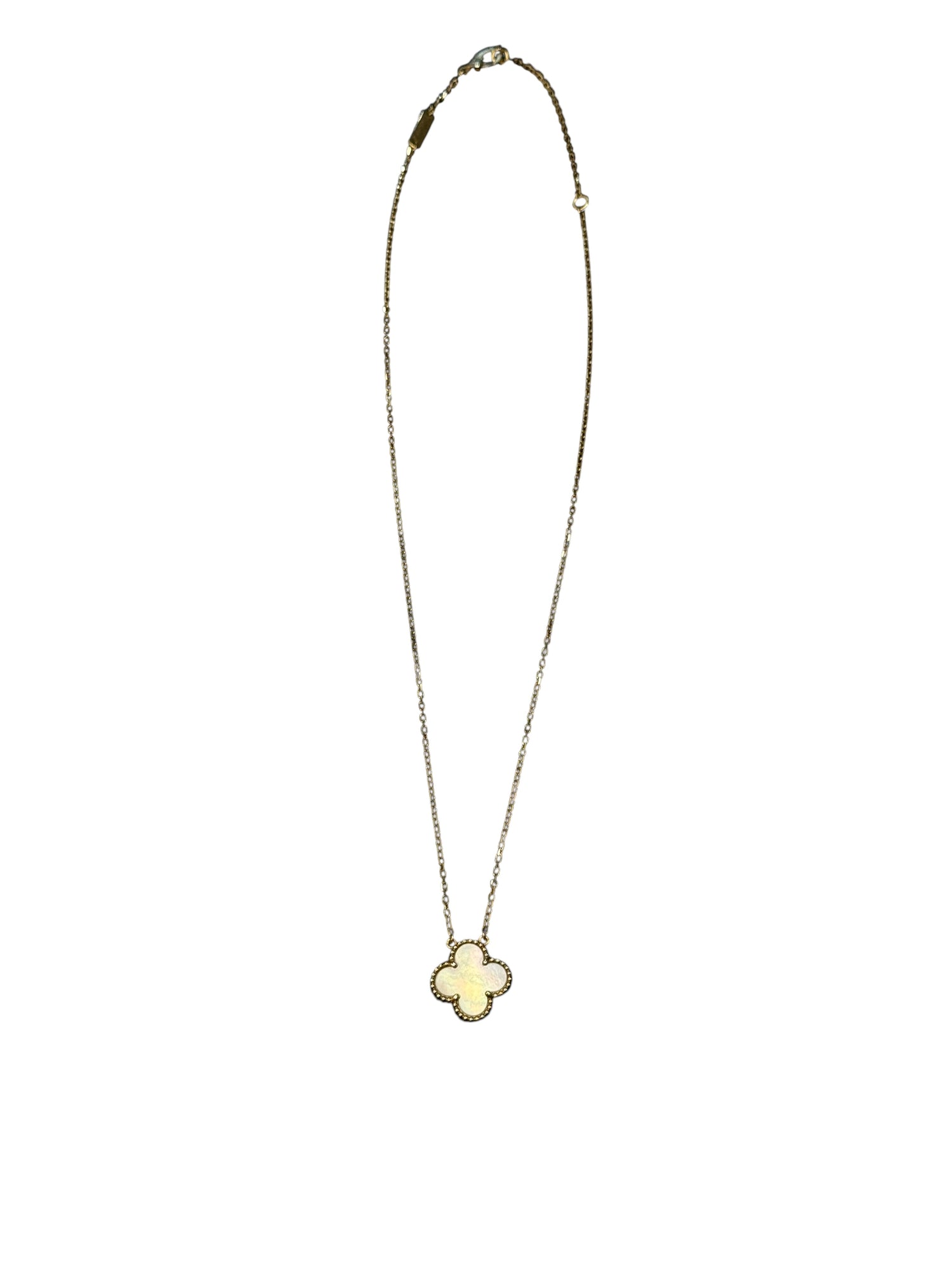 Van Cleef &amp; Arpels - Collier vintage Alhambra nacre &amp; Or jaune