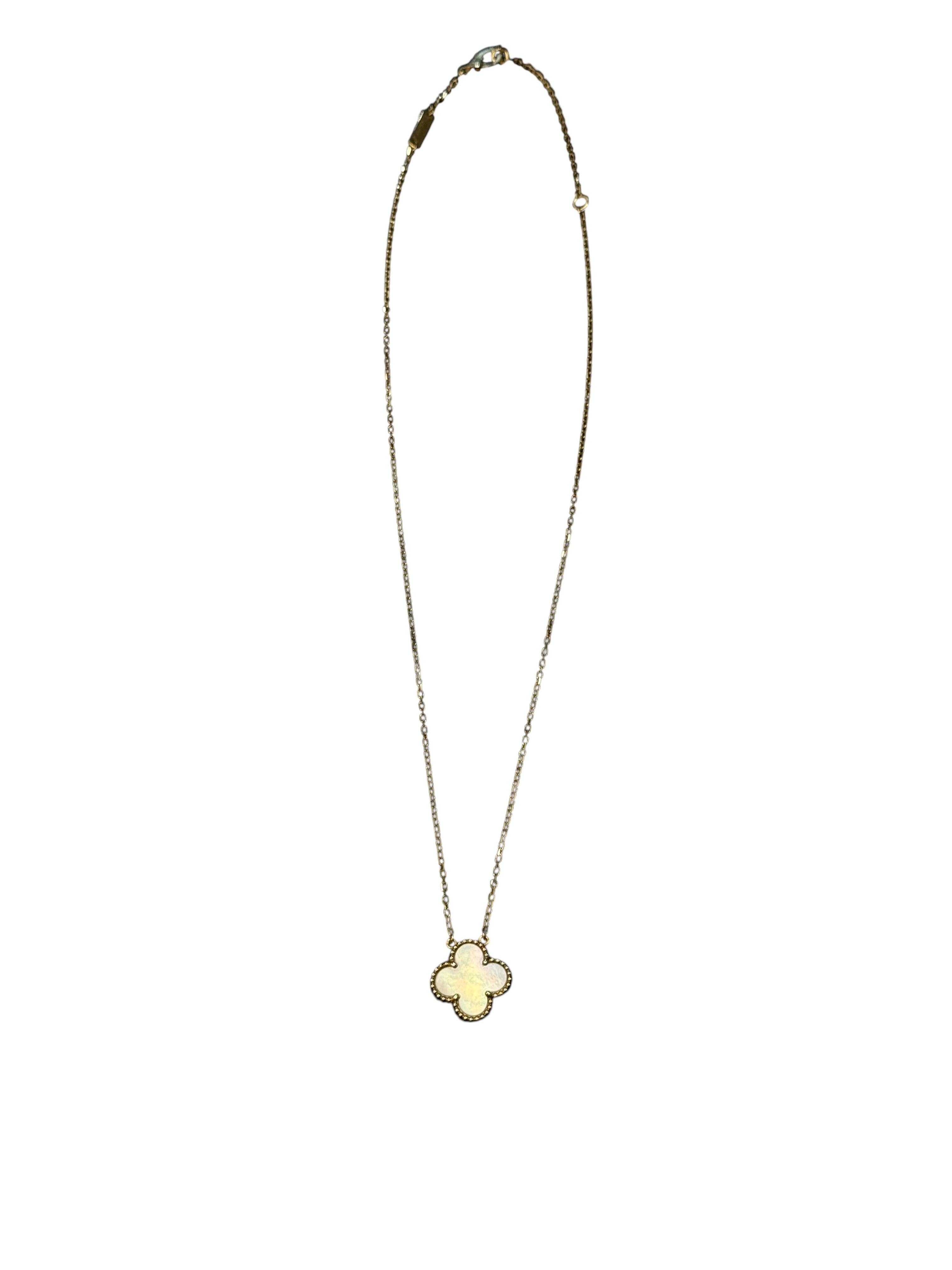 Van Cleef &amp; Arpels - Collier vintage Alhambra nacre &amp; Or jaune