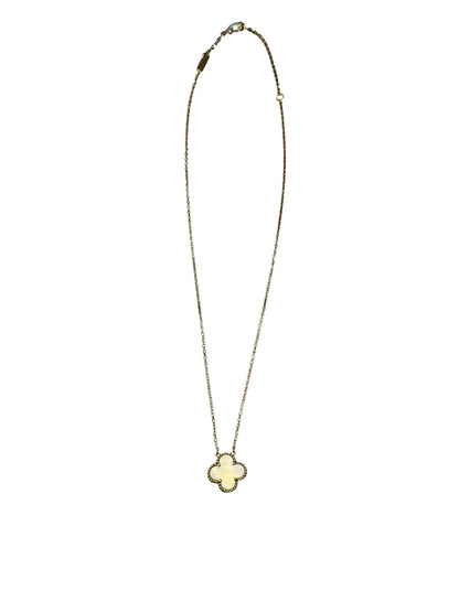 Van Cleef &amp; Arpels - Collier vintage Alhambra nacre &amp; Or jaune
