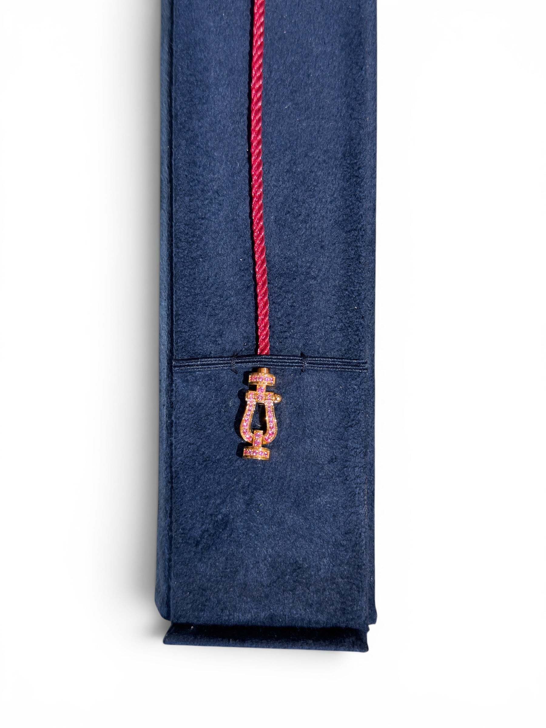 Fred - Bracelet Force 10 moyen modèle or rose saphirs T. 14
