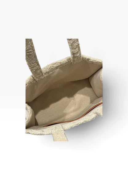 Céline - tote bag Thais en laine brodée