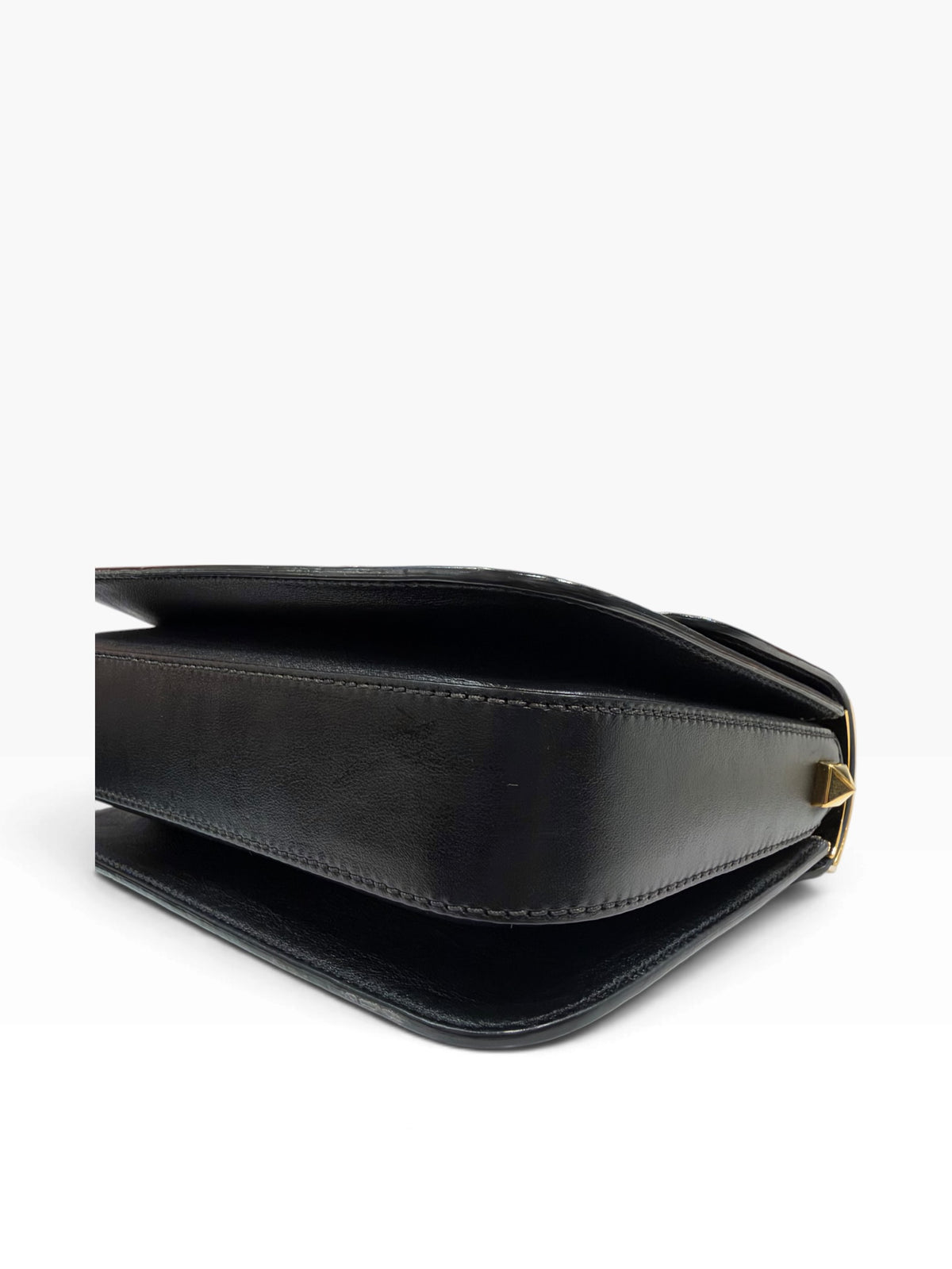 Valentino - Sac B-Rockstud Flap en cuir de veau noir