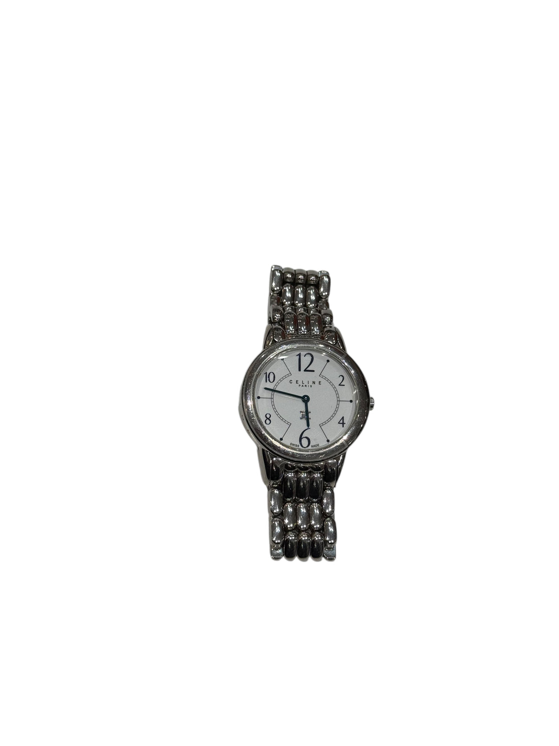 Celine – Montre vintage en acier, cadran signature clé