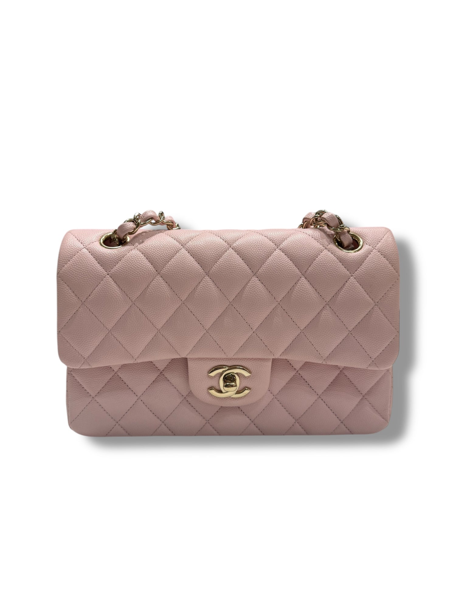Chanel - Sac 11.12 Timeless Small 23 Double Flap Baby Pink | Les Folies d’Eugénie