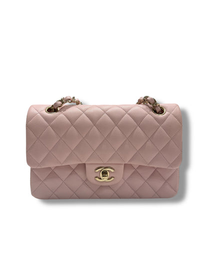 Chanel - Sac 11.12 Timeless Small 23 Double Flap Baby Pink | Les Folies d’Eugénie