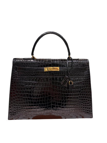 Hermès - Sac Kelly 35 alligator vintage 1977