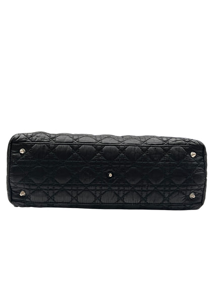 Dior - sac cabas vintage coton et cuir cannage