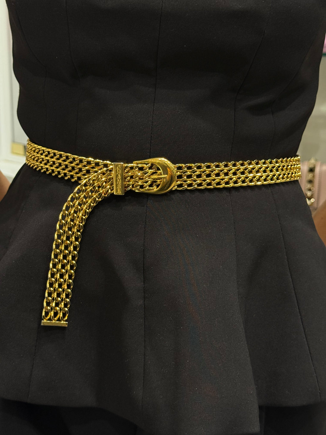 Chanel - ceinture gourmette dorée