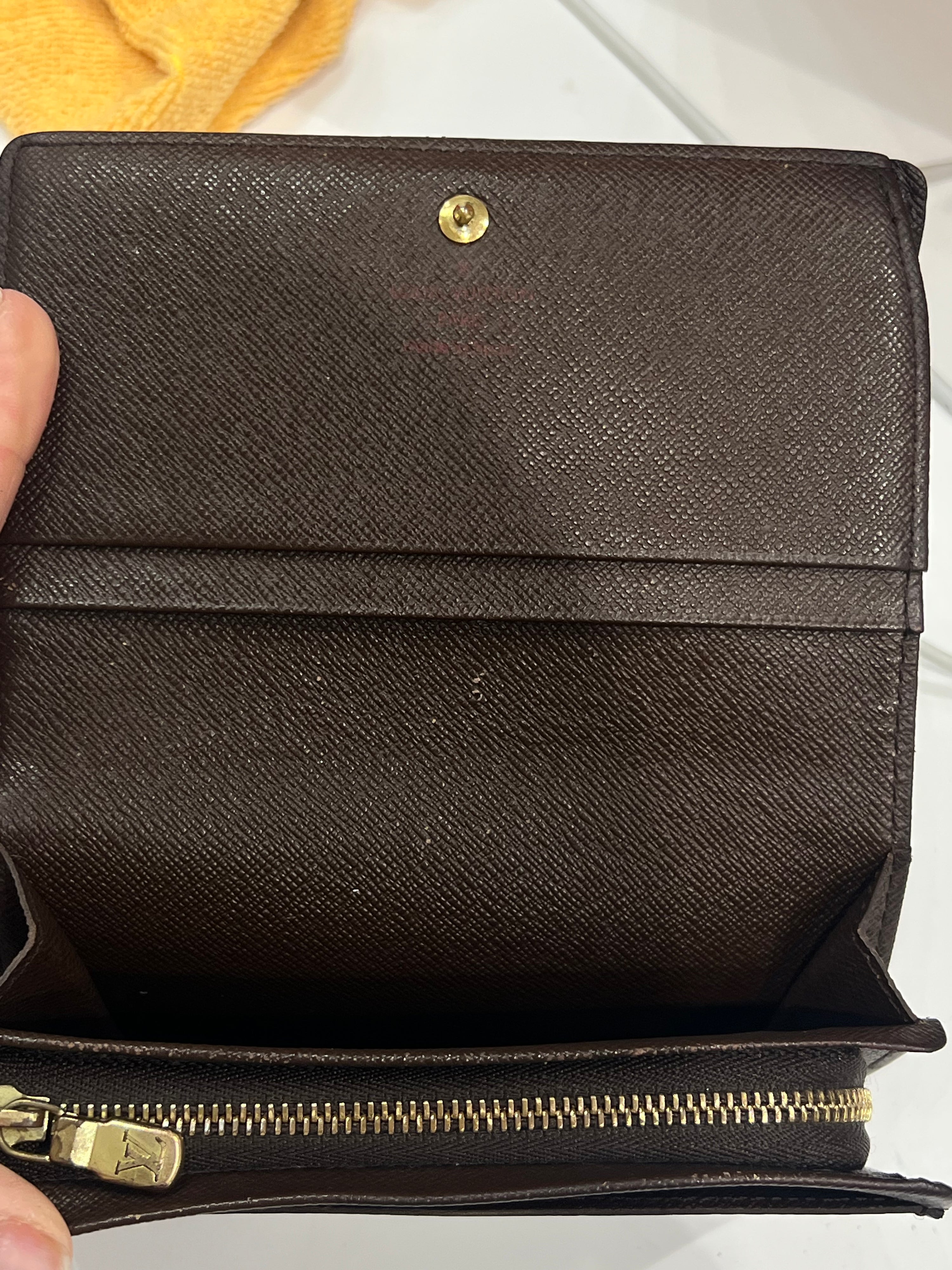 Louis Vuitton - Geldbörse Alexandra Damastgewebe Ebenholz